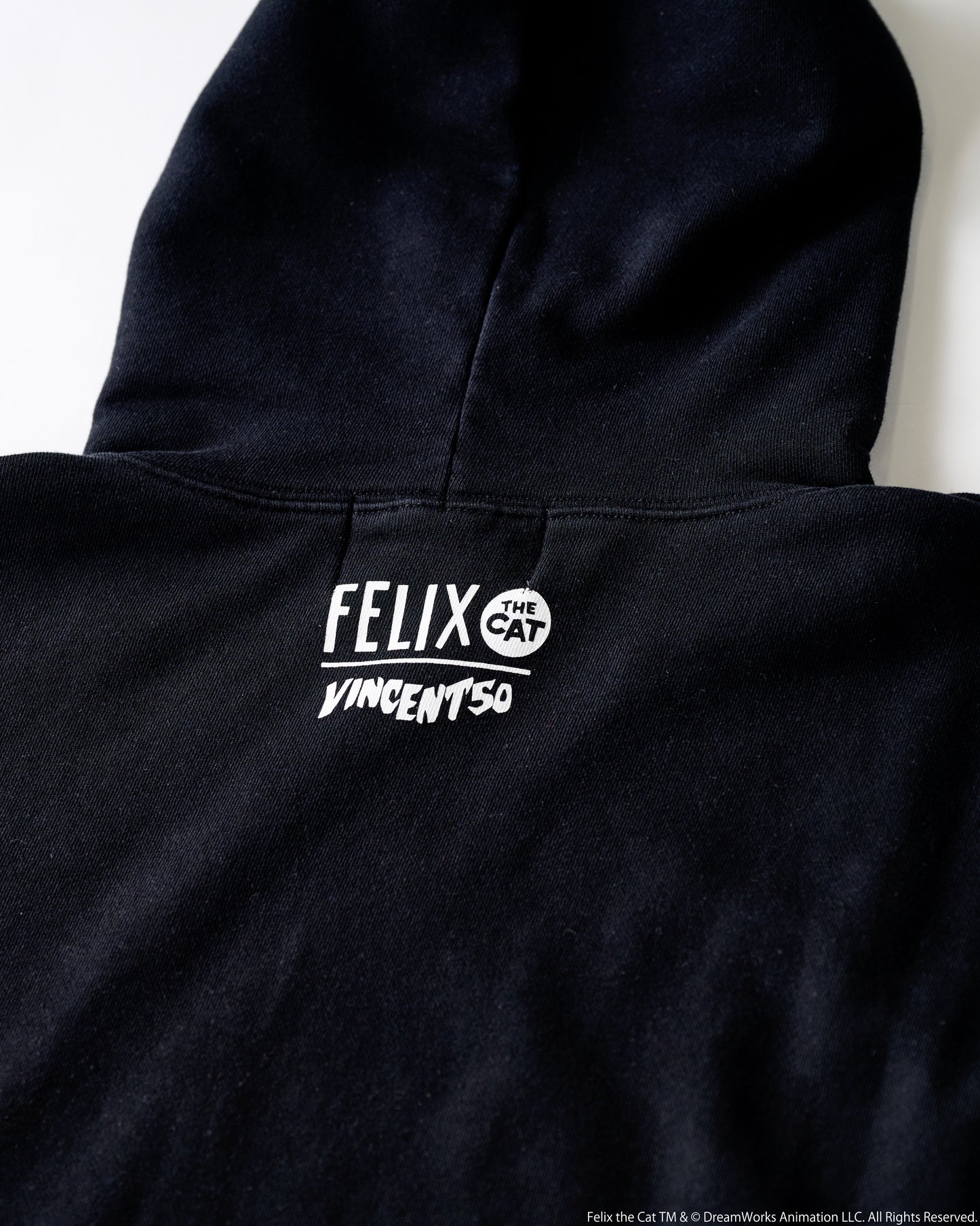 FELIX FRONT PRINT HOODIE BLACK