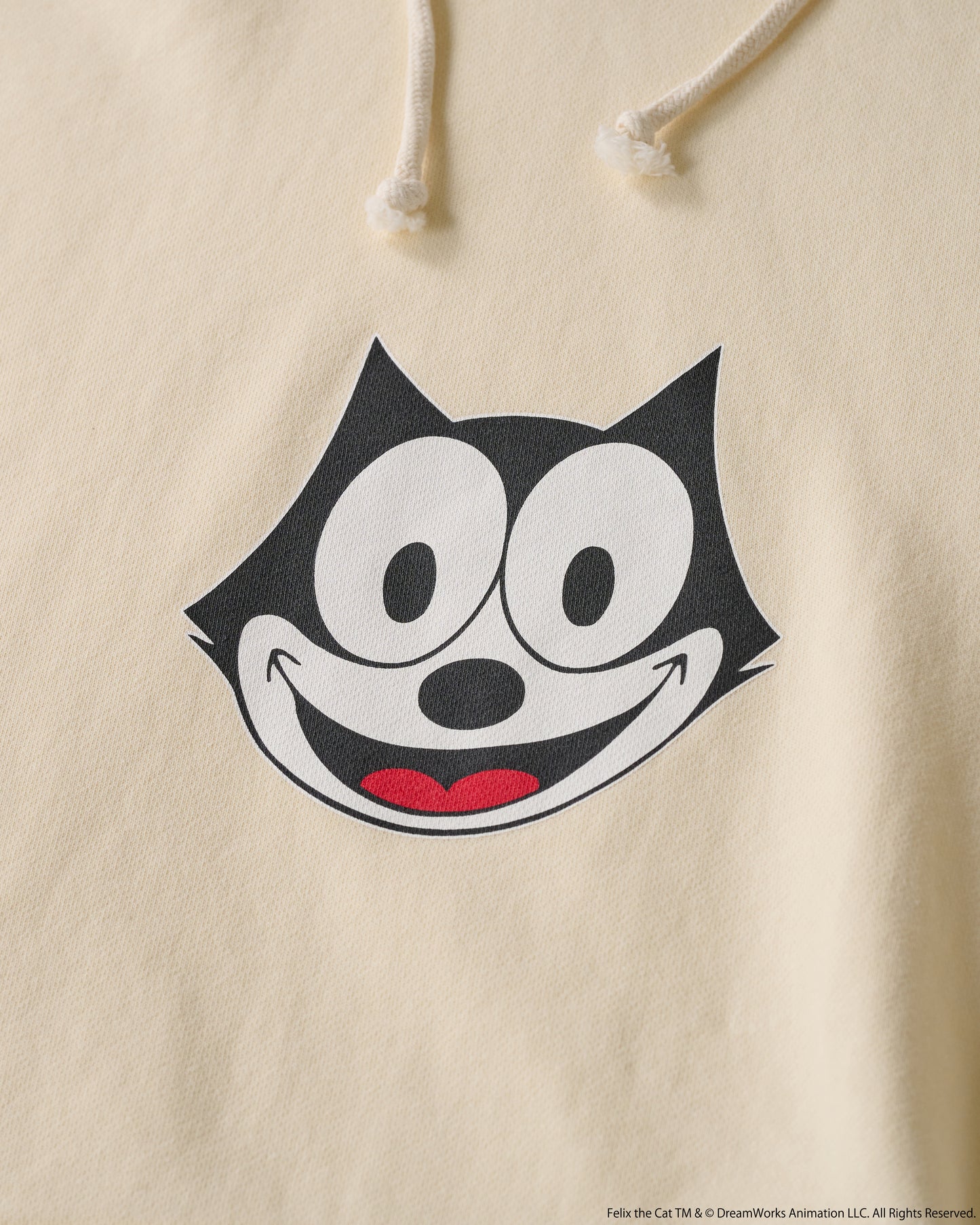 FELIX FRONT PRINT HOODIE BEIGE