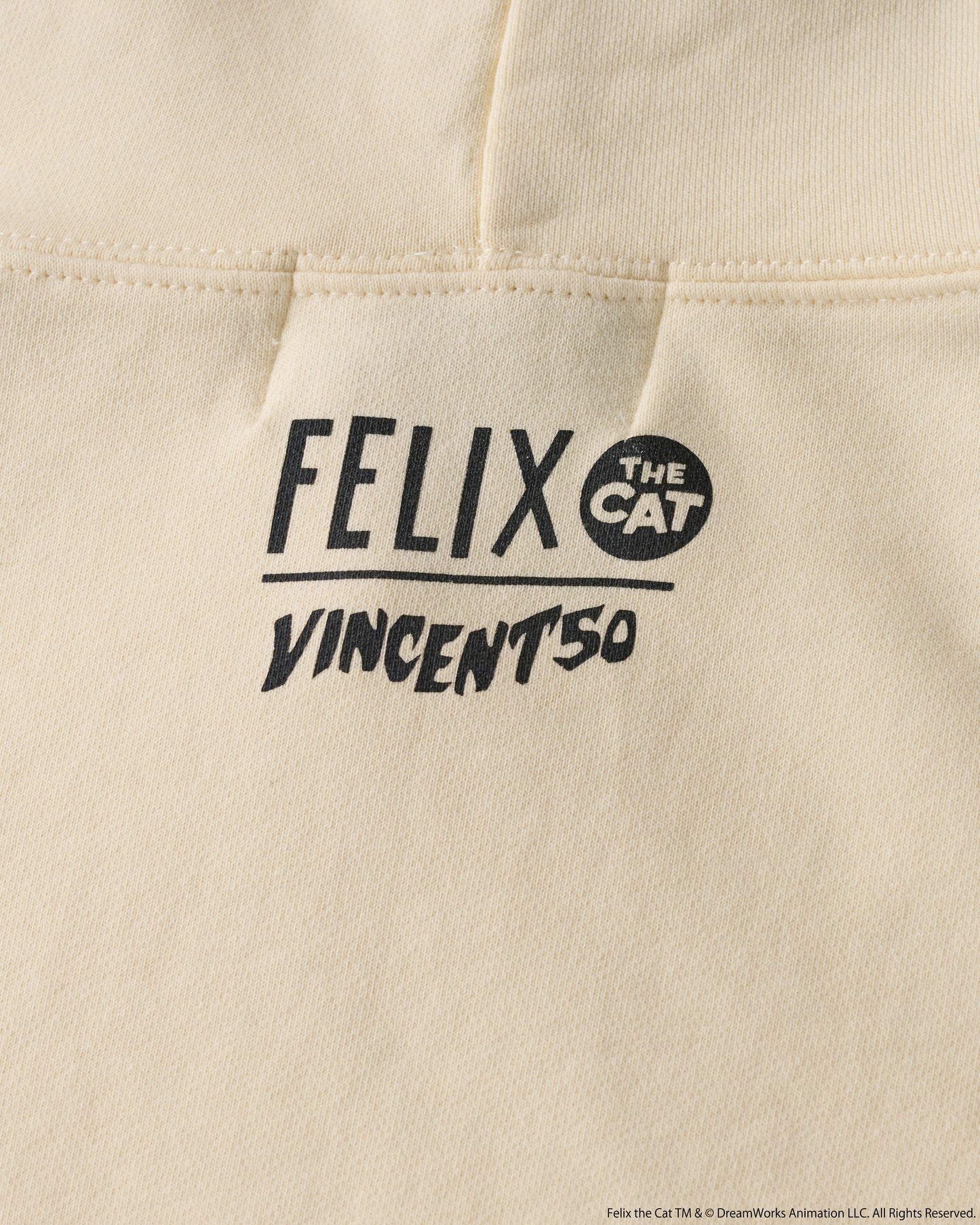 FELIX FRONT PRINT HOODIE BEIGE