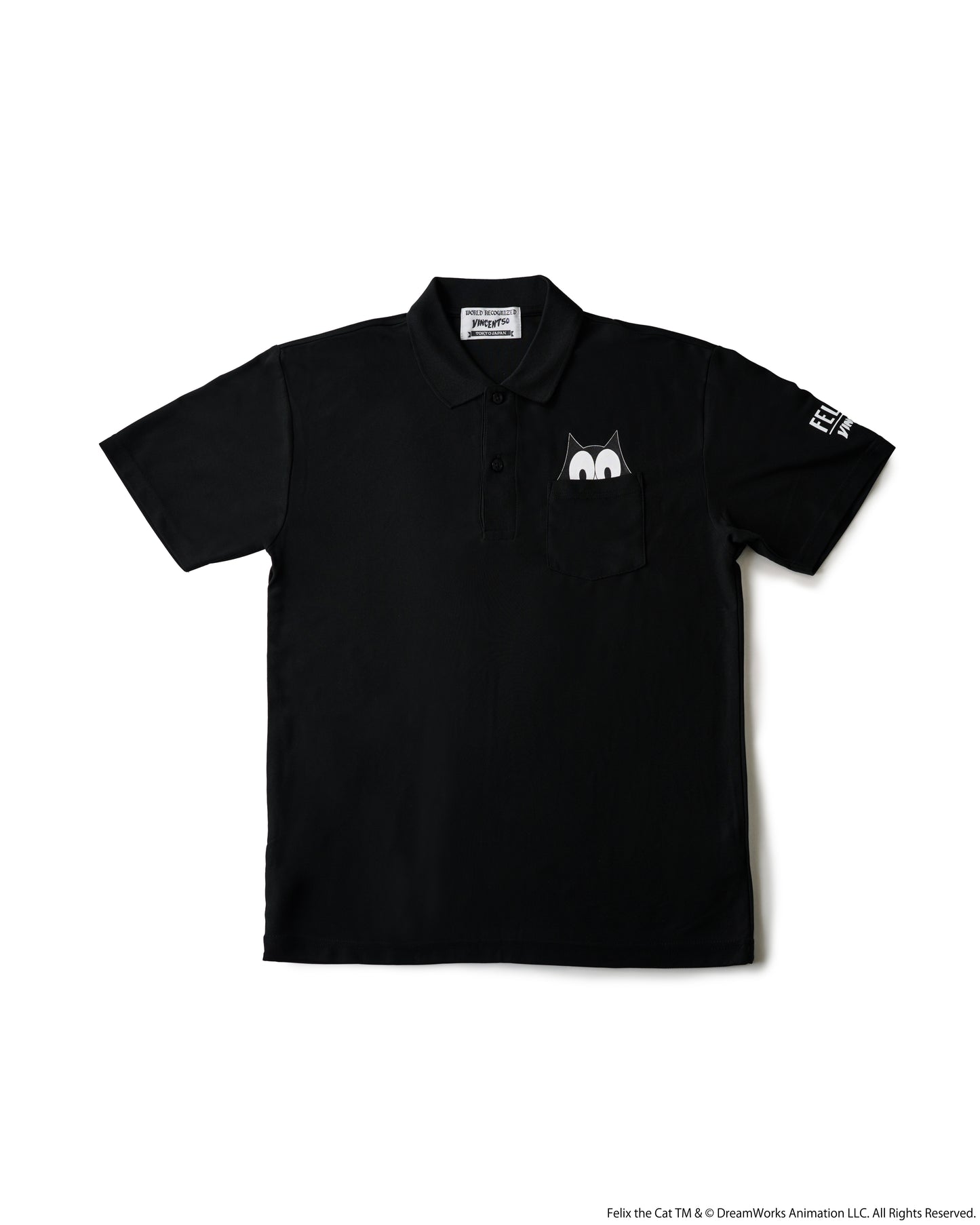FELIX FRONT PRINT POLO BLACK