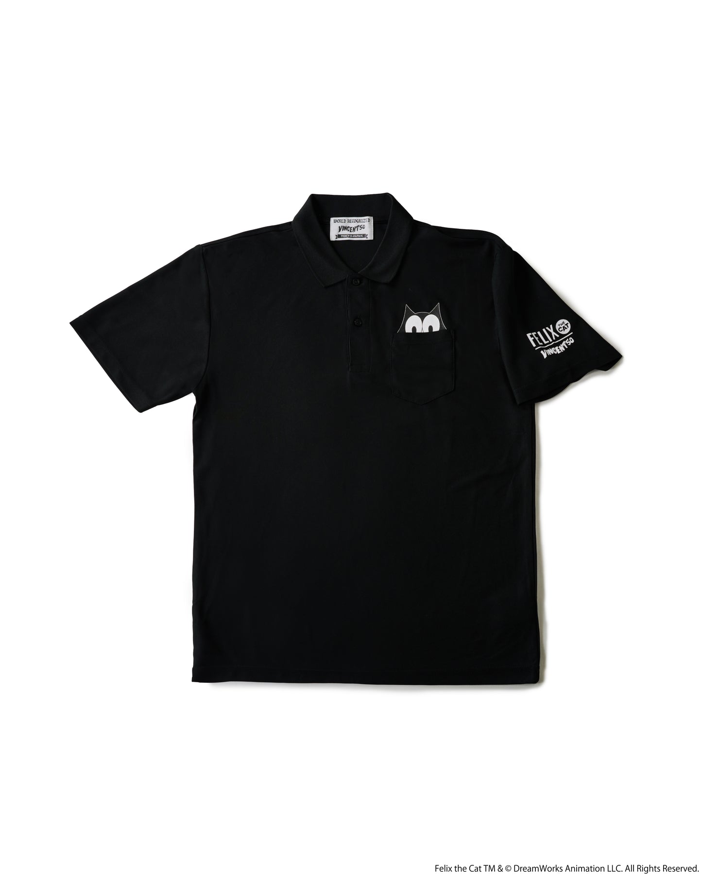 FELIX FRONT PRINT POLO BLACK