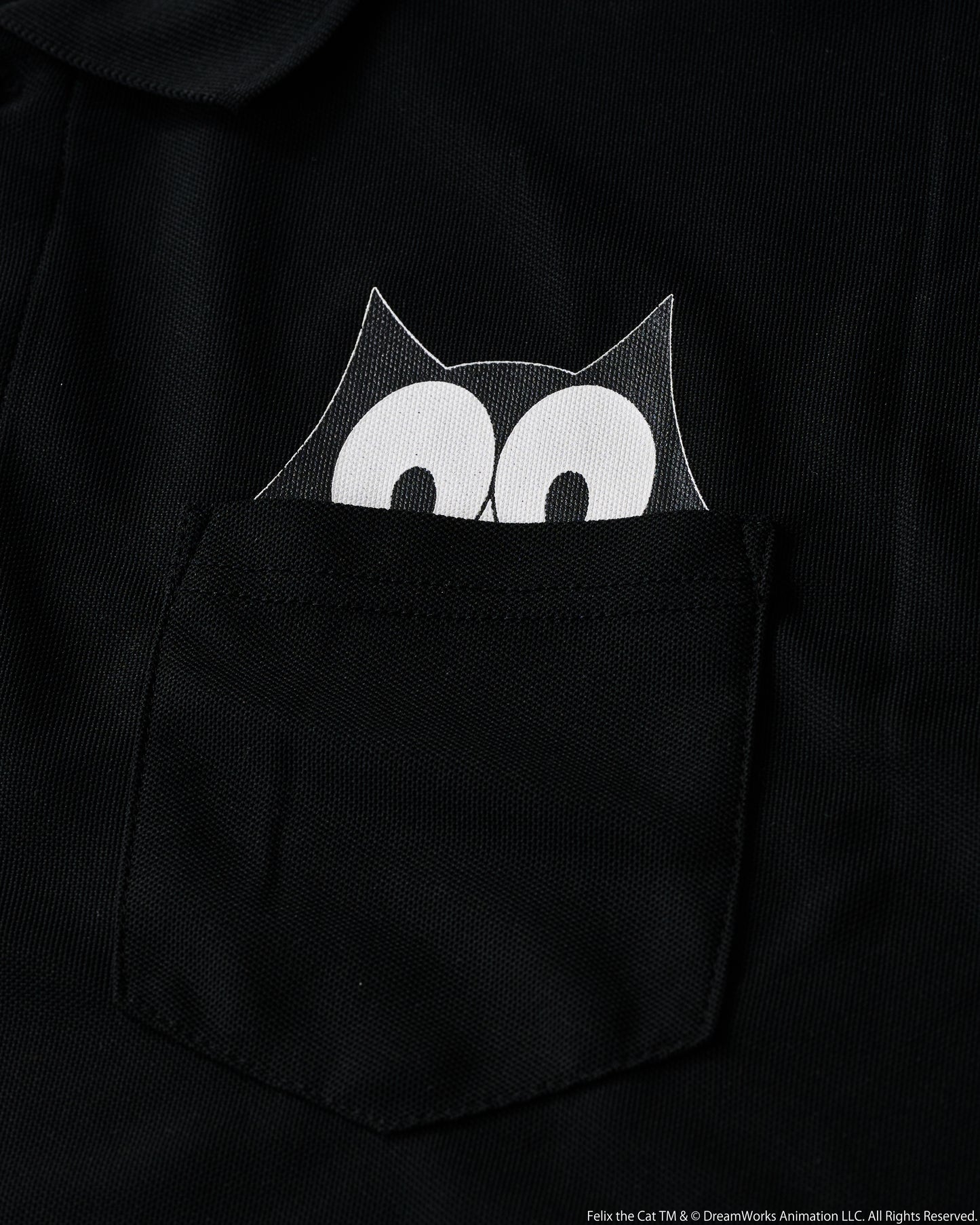 FELIX FRONT PRINT POLO BLACK