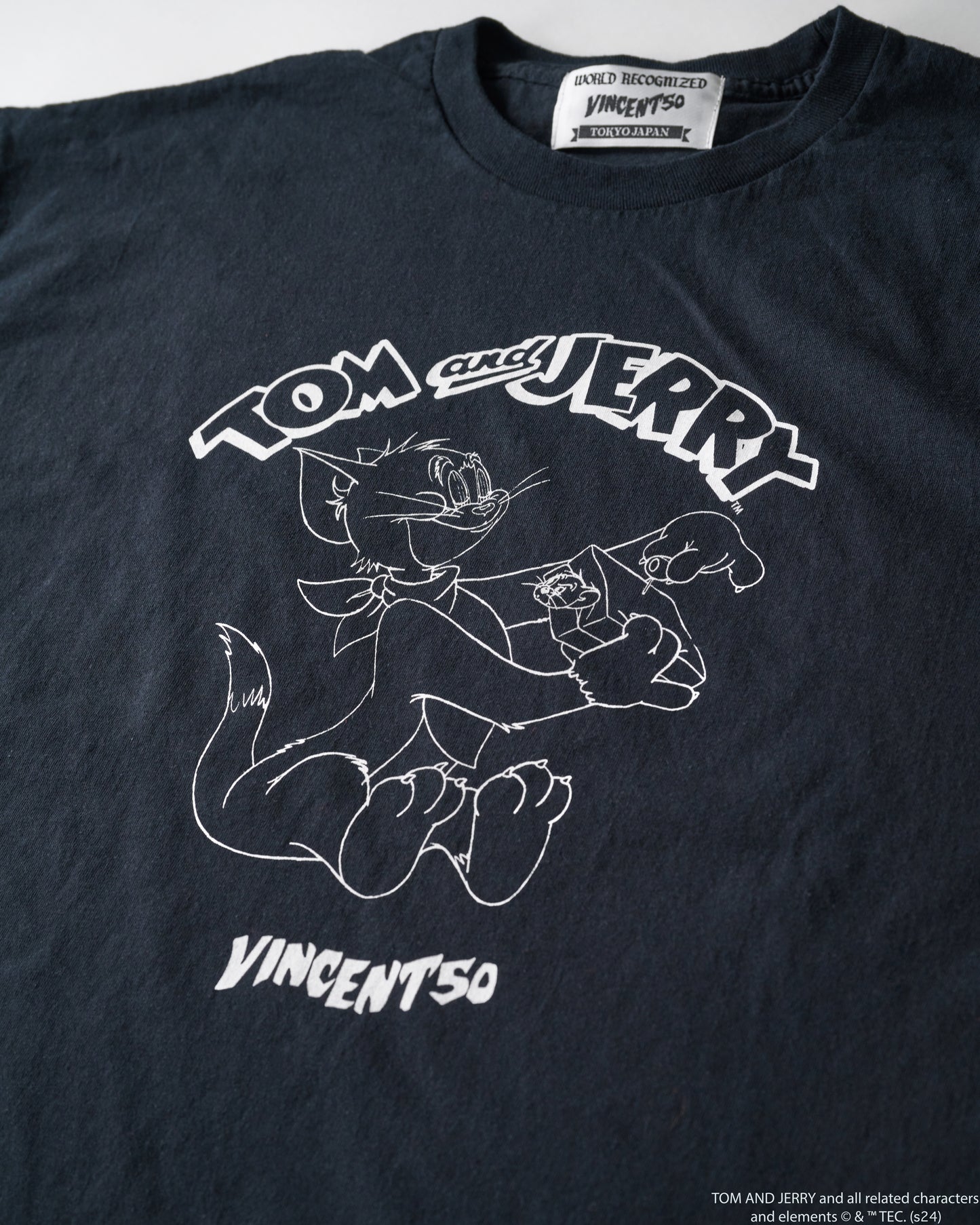 TJ FRONT PRINT LONG TEE BLACK
