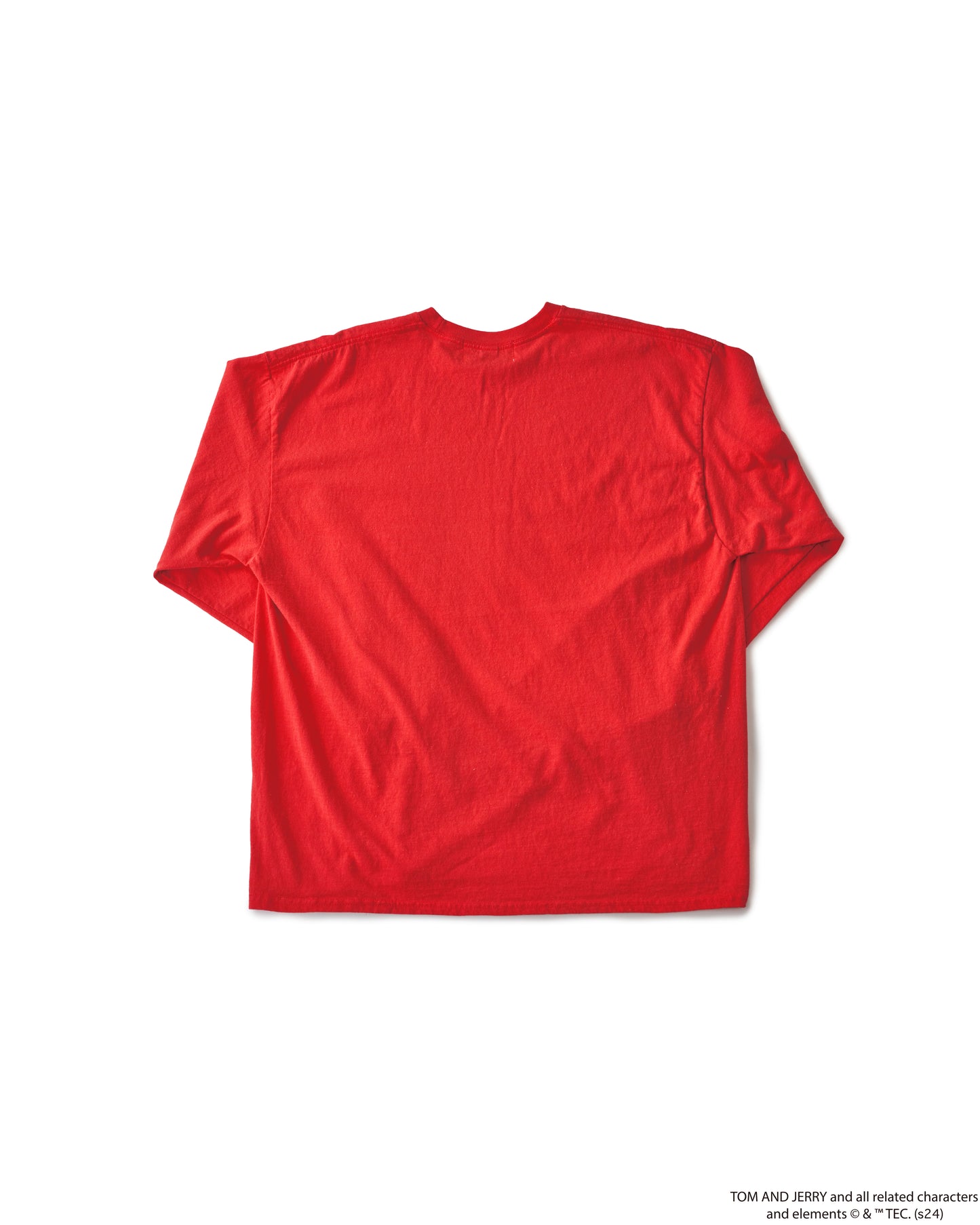 TJ FRONT PRINT LONG TEE RED