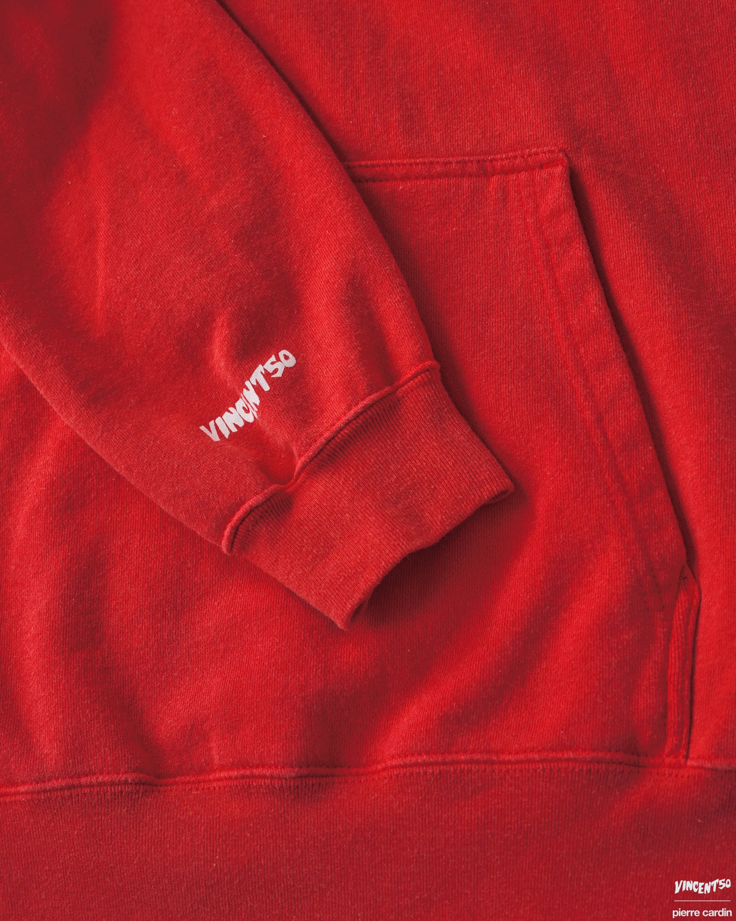 Pierre BACK LOGO HOODIE RED