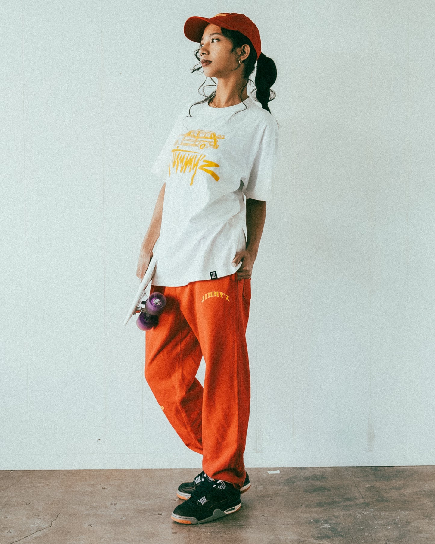 JIMMY'Z Car Print TEE White