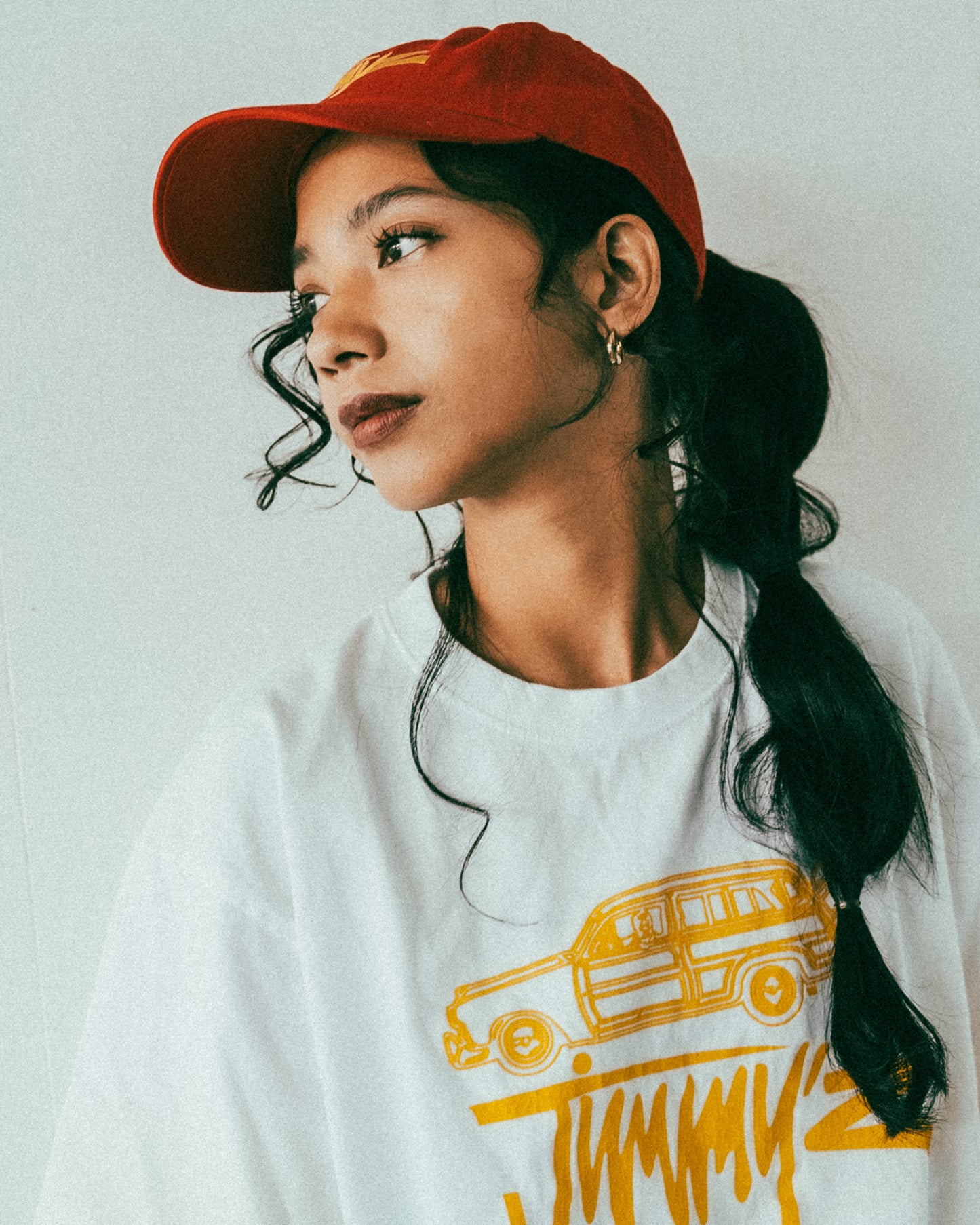 JIMMY'Z Car Print TEE White