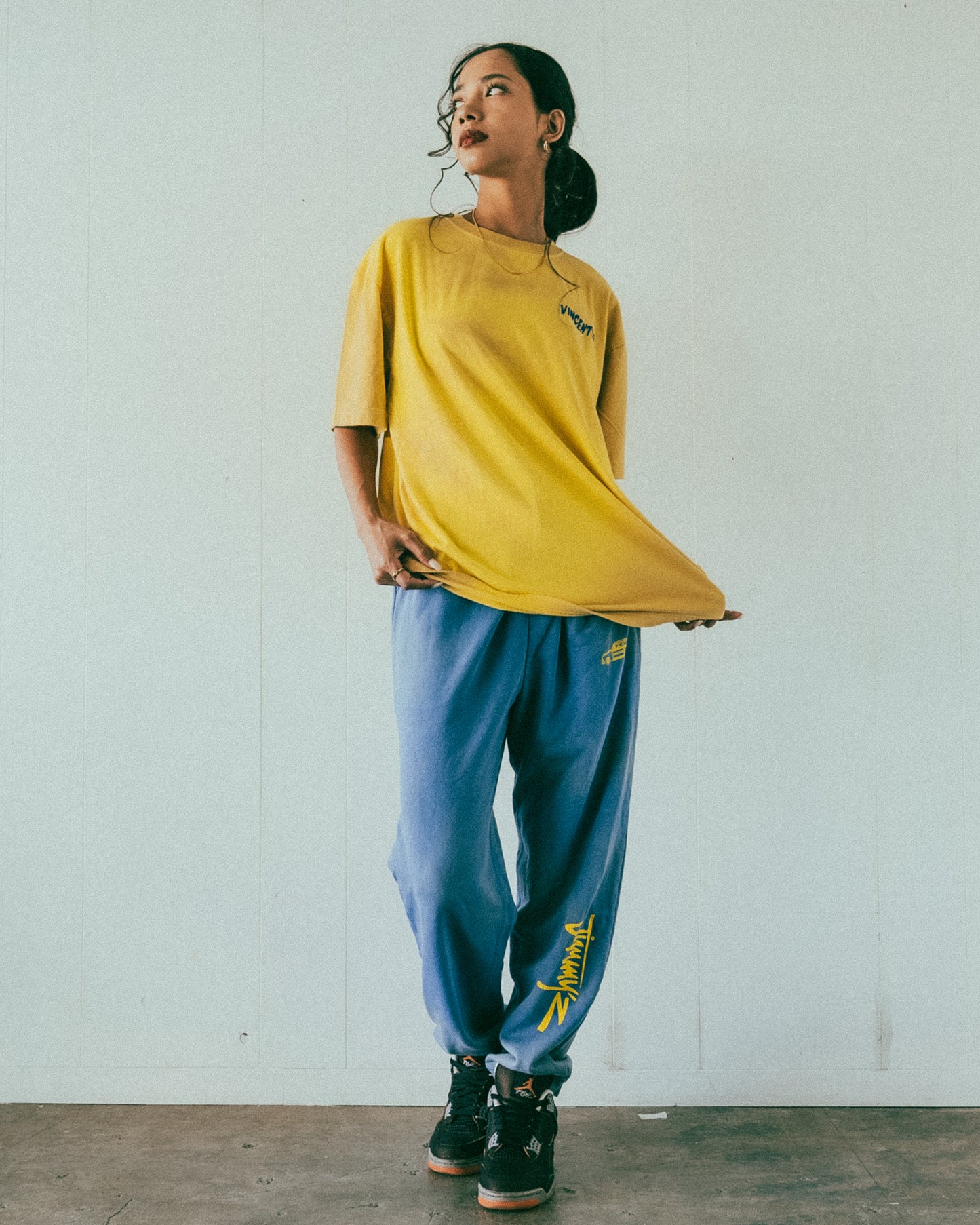 JIMMY'Z Front Print Pnts Blue