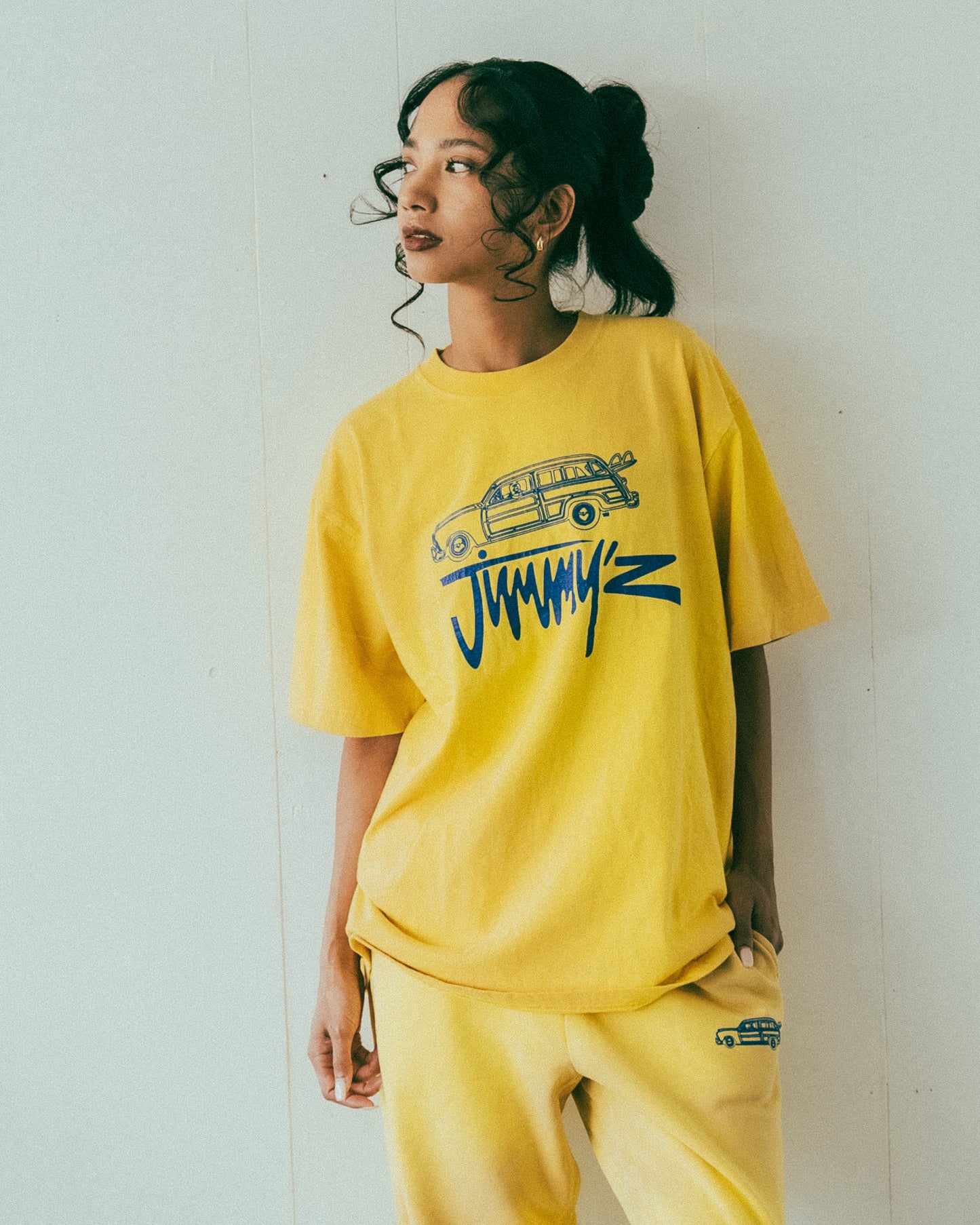 JIMMY'Z Car Print TEE Yellow
