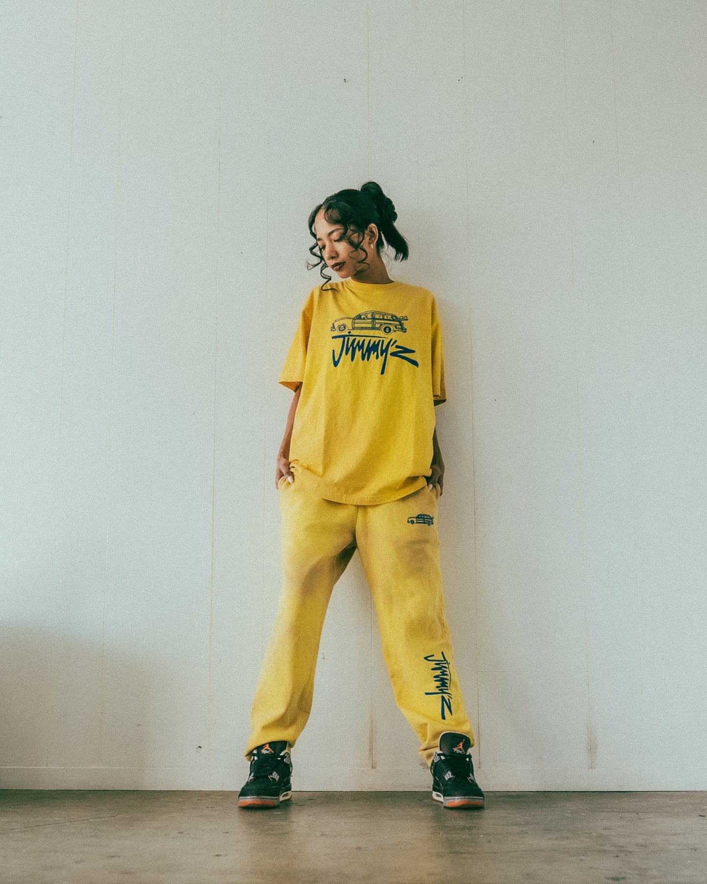 JIMMY'Z Car Print TEE Yellow