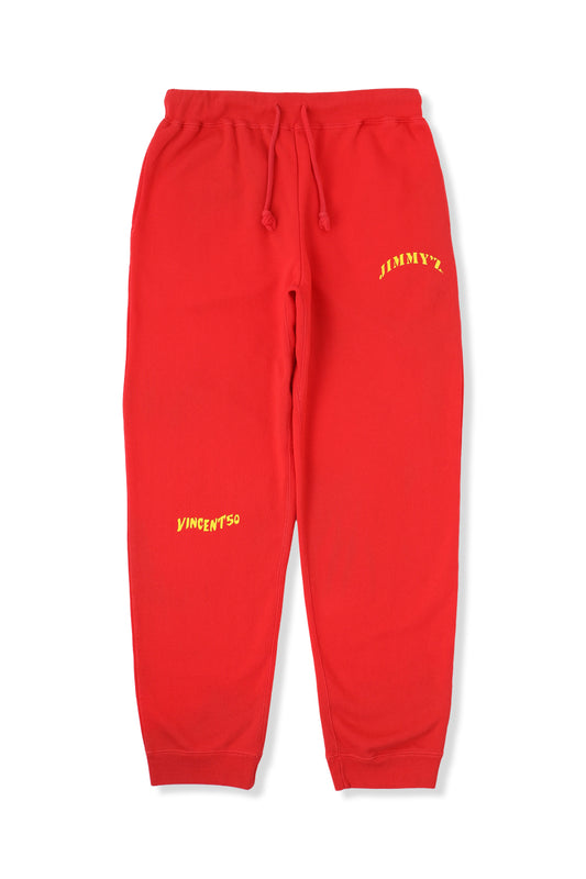 JIMMY'Z Back Print Pants Red