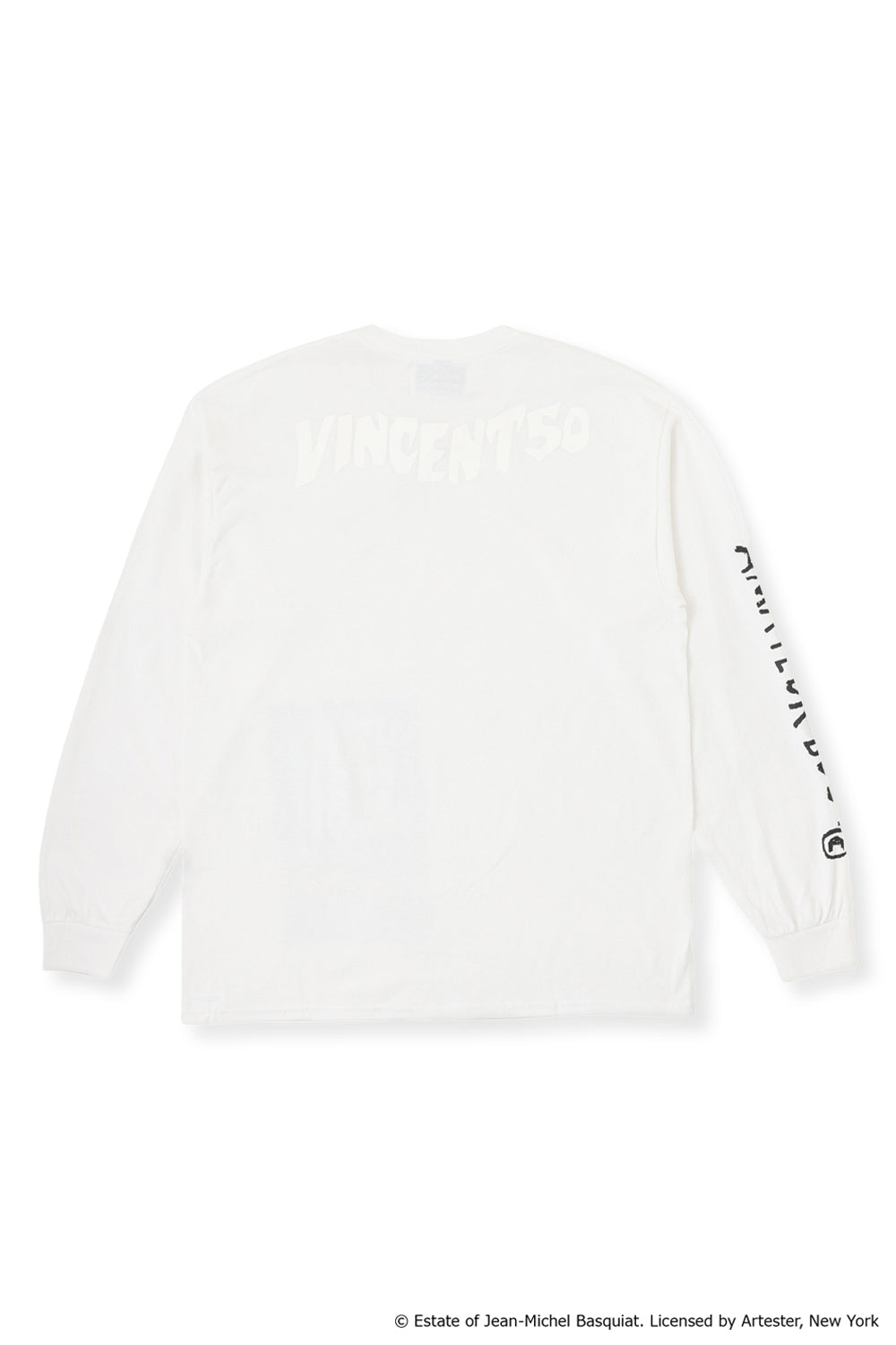 Basquiat Front Print Long Tee White