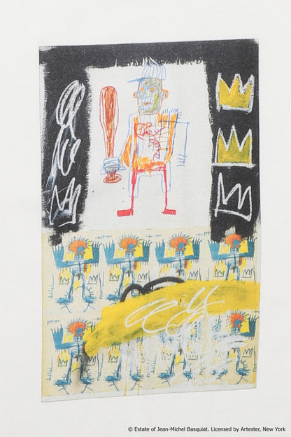 Basquiat Front Print Long Tee White