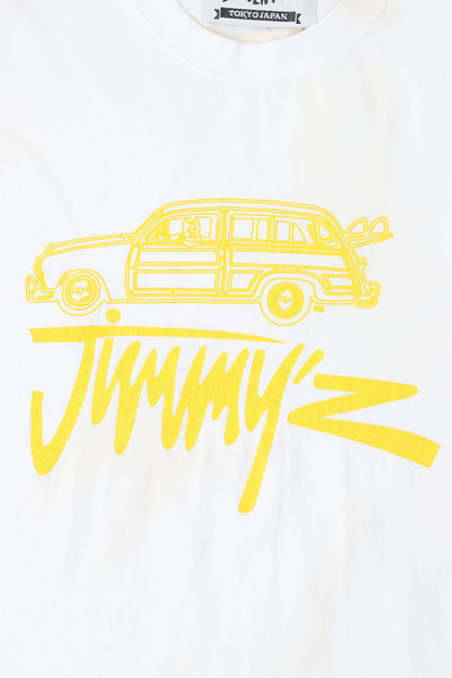 JIMMY'Z Car Print TEE White