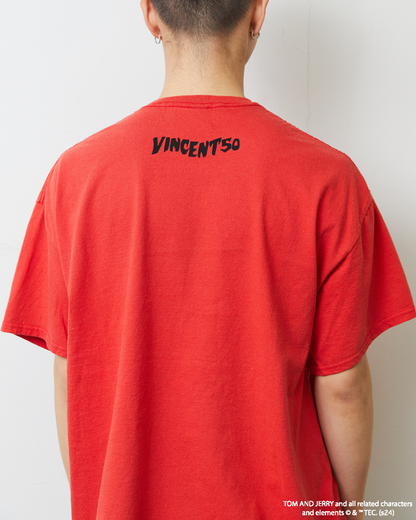 TJ FRONT PRINT TEE RED