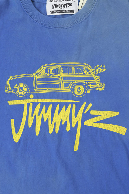 JIMMY'Z Car Print TEE Blue