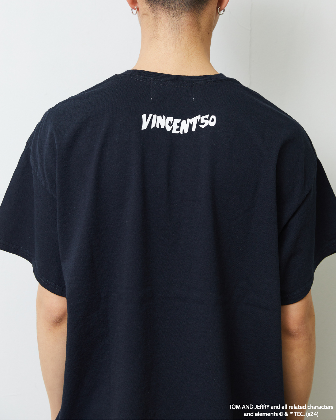 TJ FRONT PRINT TEE BLACK