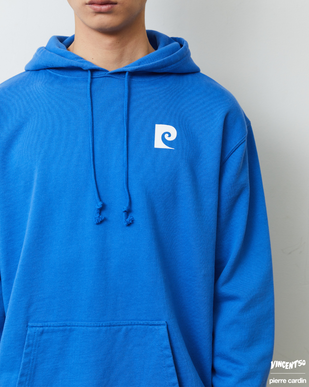 Pierre BACK LOGO HOODIE BLUE