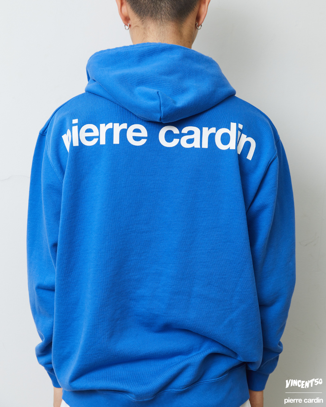 Pierre BACK LOGO HOODIE BLUE