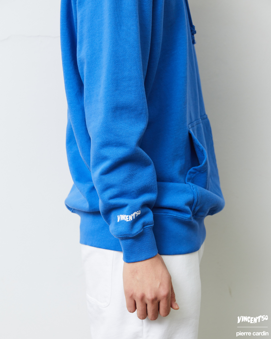 Pierre BACK LOGO HOODIE BLUE