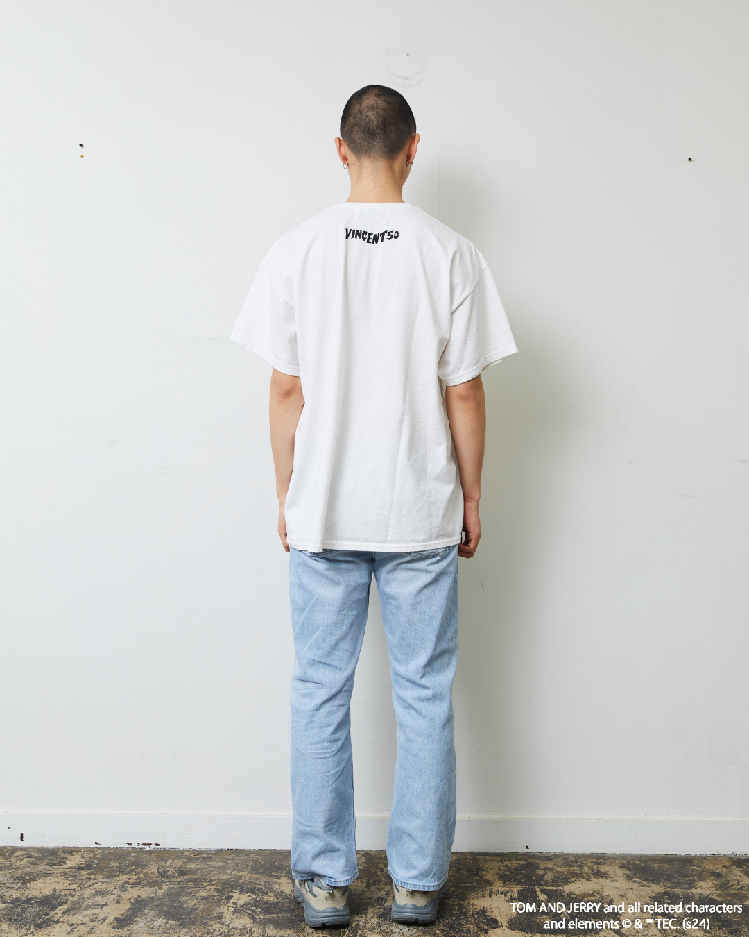 TJ FRONT PRINT TEE WHITE