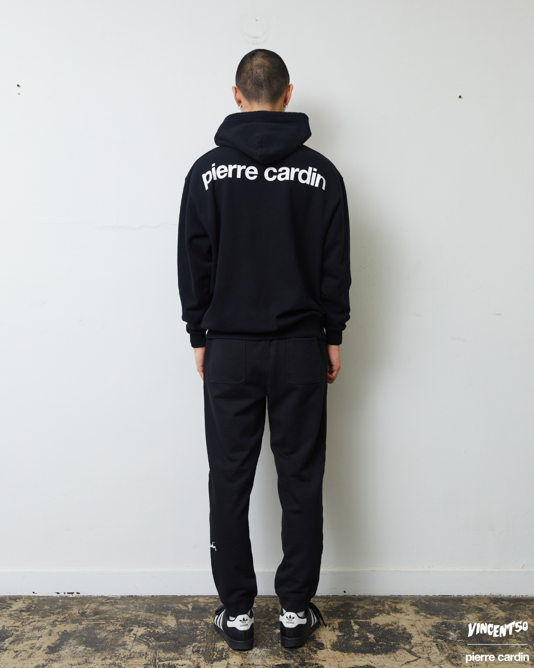 Pierre BACK LOGO HOODIE BLACK