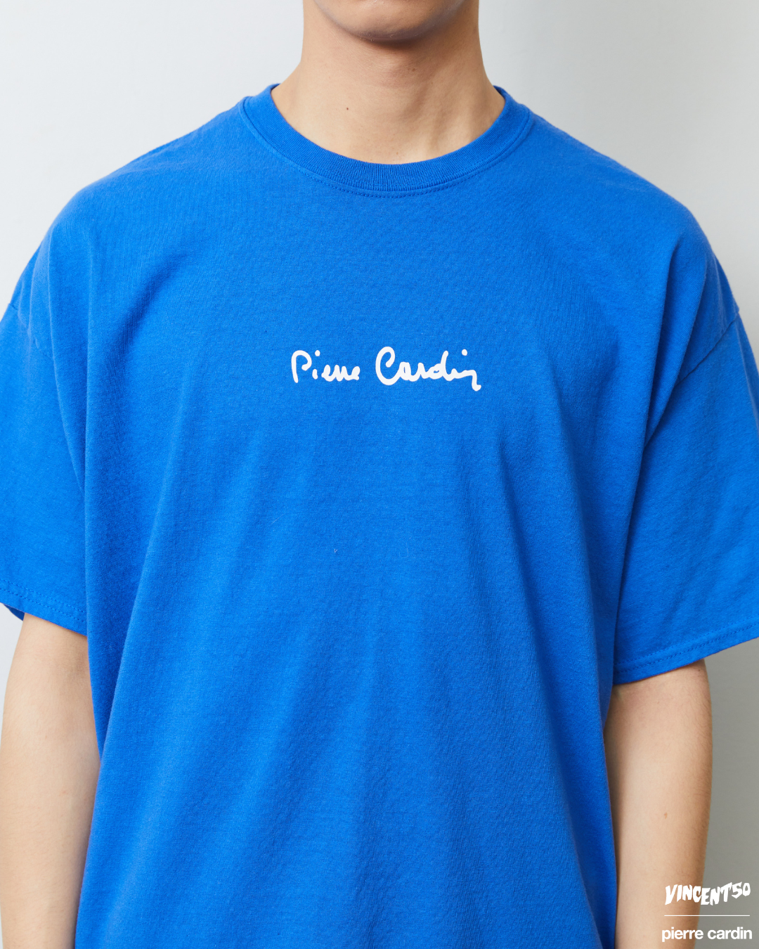 Pierre FRONT CursiveLogo TEE BLUE