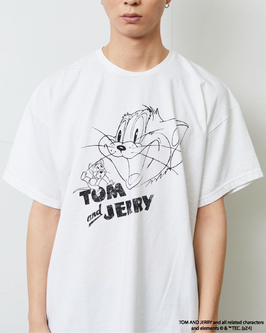 TJ FRONT PRINT TEE WHITE