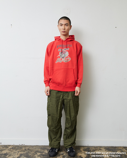 TJ FRONT PRINT HOODIE RED