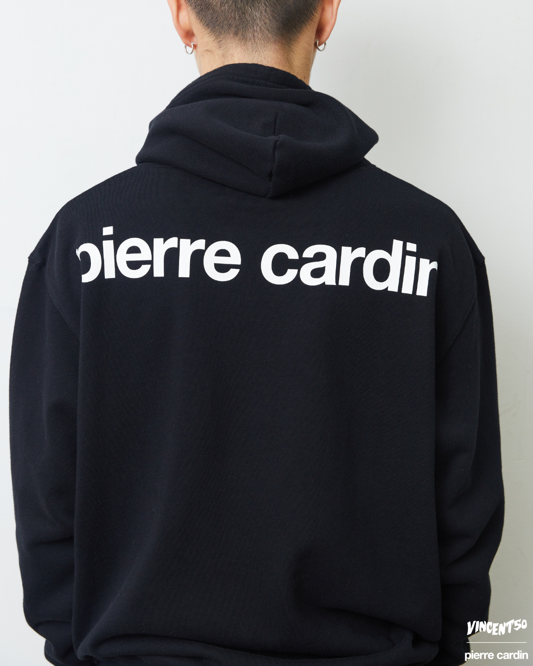 Pierre BACK LOGO HOODIE BLACK