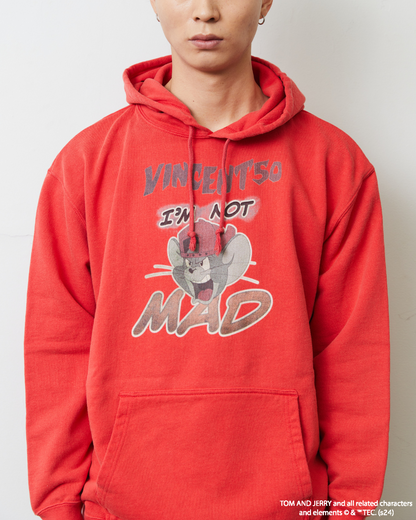 TJ FRONT PRINT HOODIE RED