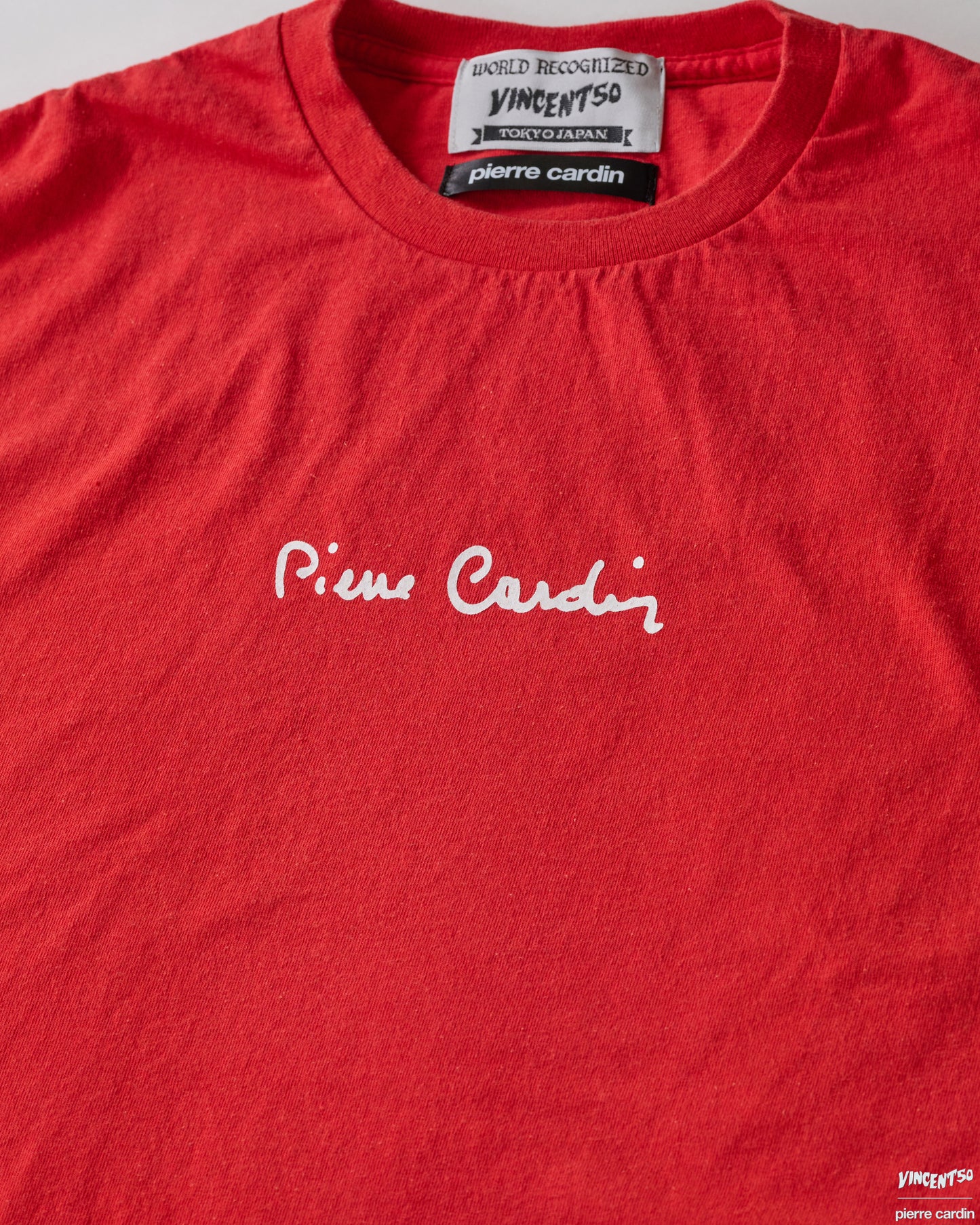 Pierre FRONT CursiveLogo TEE RED