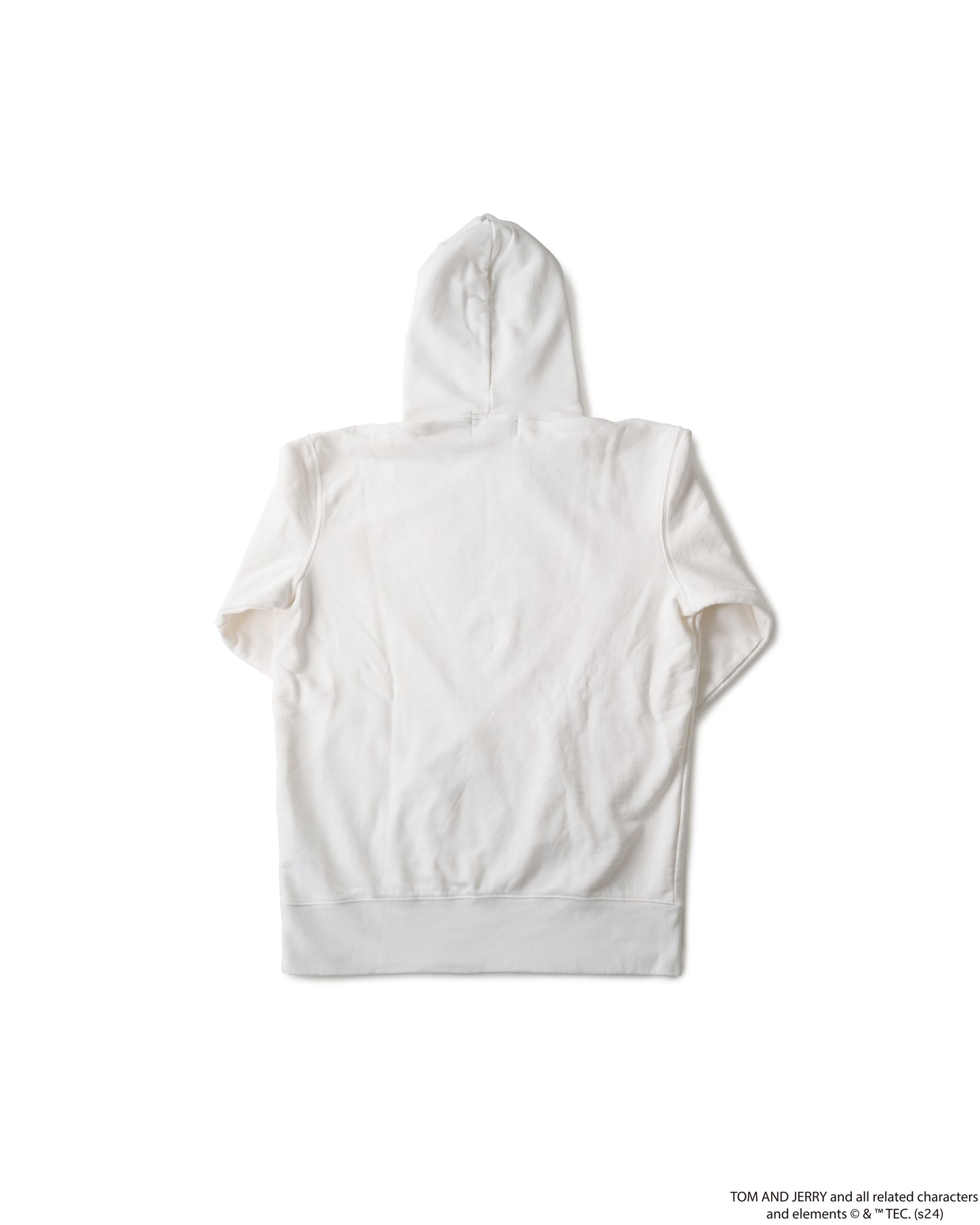 TJ FRONT PRINT HOODIE WHITE