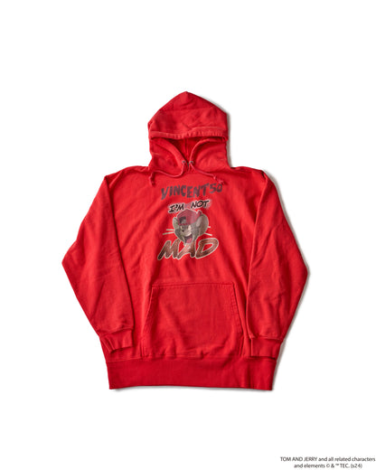 TJ FRONT PRINT HOODIE RED