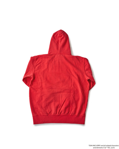 TJ FRONT PRINT HOODIE RED