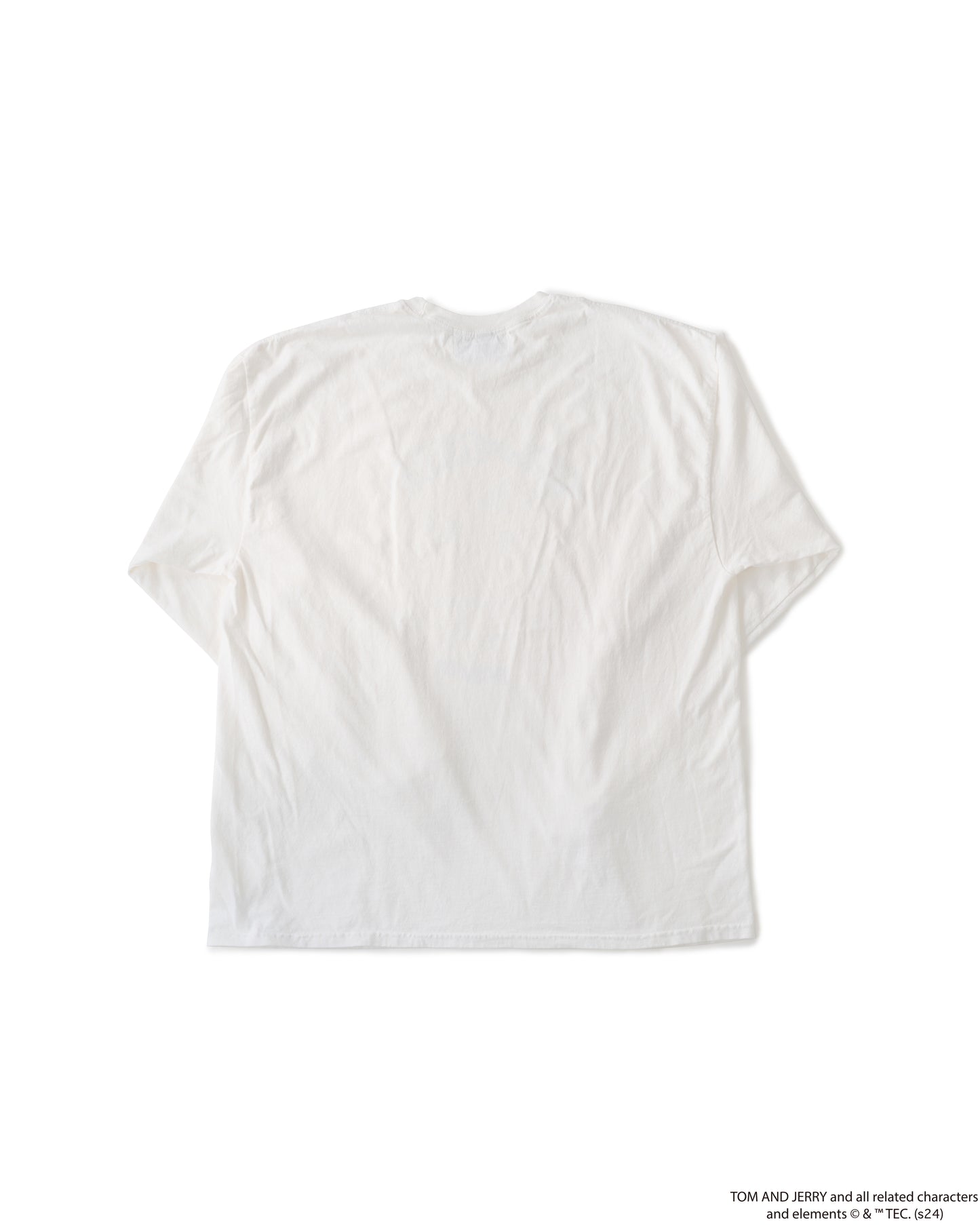 TJ FRONT PRINT LONG TEE WHITE