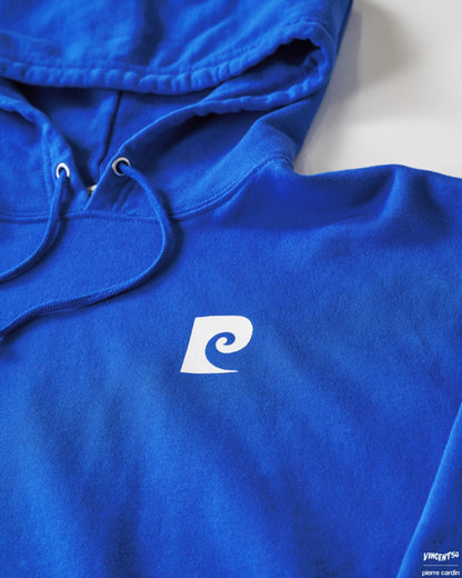 Pierre BACK LOGO HOODIE BLUE